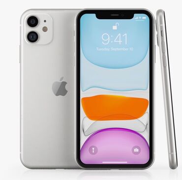 Apple iPhone: IPhone 11, Б/у, 128 ГБ, Белый, Зарядное устройство, Чехол, Коробка, 77 %