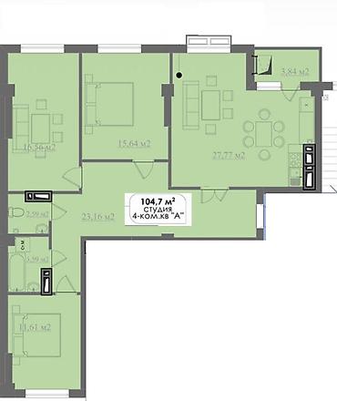 4 комнаты, 105 м², ул. Горького / Алматинка 8 этаж, Евроремонт