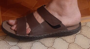 обувь подростков: Мужские шлепки L.Bellini520. Цвет коричневый. Размер 44. Турция. Новые