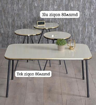 lux coffee premium: Mərmər naxışlı ziqon dəstləri və jurnal masaları - Dizayn: Parlaq — 1