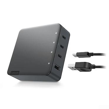 Техника и электроника: Lenovo Go 130W Multi-Port Charger 3xUSB-C 1xUSB-A kabeli Bütün — 1