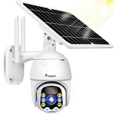 səs sistemi: Kamera 4G sim kartli SOLAR 360° smart kamera 3MP Full HD 64gb yaddaş