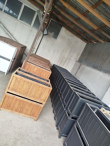 taxta dibcek: Ağacdan hazırlanan iri ölçülü dekorativ balkon/terras güldanları - — 2