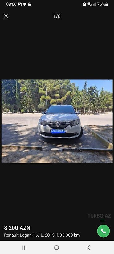 Renault: Renault Logan/Symbol (ağ sedan) - Yanacaq: Benzin - Sürətlər qutusu — 5