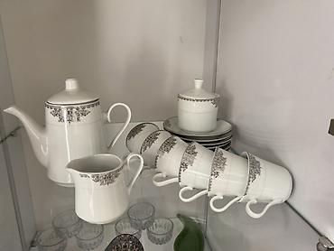 gumuş qab qacaq: Çay dəsti, rəng - Ağ, Farfor, 6 nəfərlik — 2