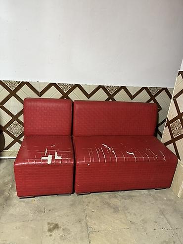 ev pencere: İki hissəli qırmızı rəngli oturacaq dəsti - Model: modul tipli 2 — 1