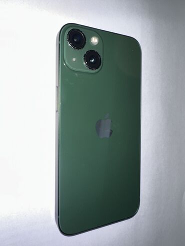 Apple iPhone: IPhone 13, Б/у, 128 ГБ, Matte Midnight Green, Защитное стекло, Чехол, 82 %