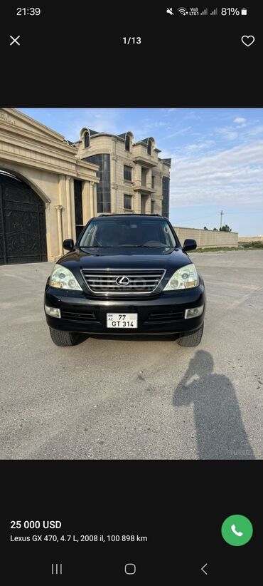 maşın radiatoru: Lexus GX: 4.7 l | 2008 il Ofrouder/SUV