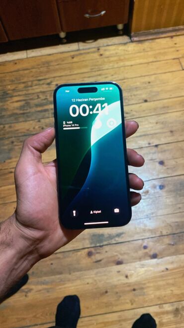 Apple iPhone: IPhone 14 Pro, 128 GB, Deep Purple, Zəmanət, Simsiz şarj, Face ID