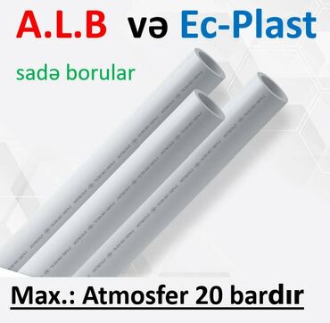 алюминиевые бочки для молока: A.L.B və Ec-Plast sadə borular - Material: Polipropilen (PPR) tipli