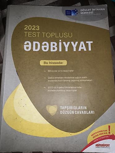 Testlər: Məhsul: “2023 Test Toplusu – Ədəbiyyat” (DİM) Xüsusiyyətlər: - — 1