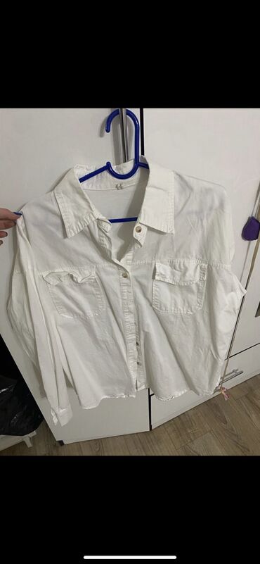 белые рубашки: Рубашка, Оверсайз
