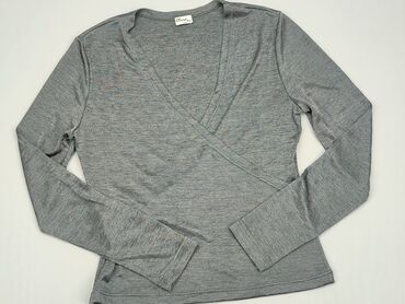 szara bluzki z długim rekawem: Blouse, S (EU 36), condition - Very good
