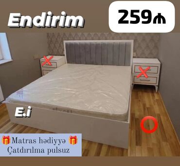 rezinkalı döşək üzlüyü: Yeni, İkinəfərlik çarpayı, Matras ilə