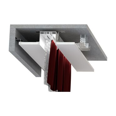 Аксессуары для осветительных приборов: Алюминевый профиль карниз для штор с подсветкой для ГКЛ и натяжных — 5