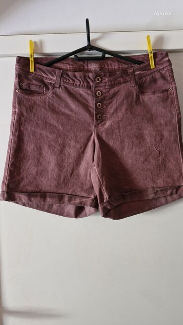 ženske kapri pantalone: XL (EU 42), Cotton, Single-colored