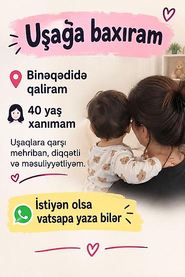 gündelik ev temizlik işi: Dayə, Evə gəlməklə, 40 yaş — 1