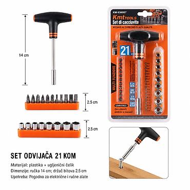 KMT Odvijač 9369007 – set od 21 dela Opis: Praktičan set odvijača i