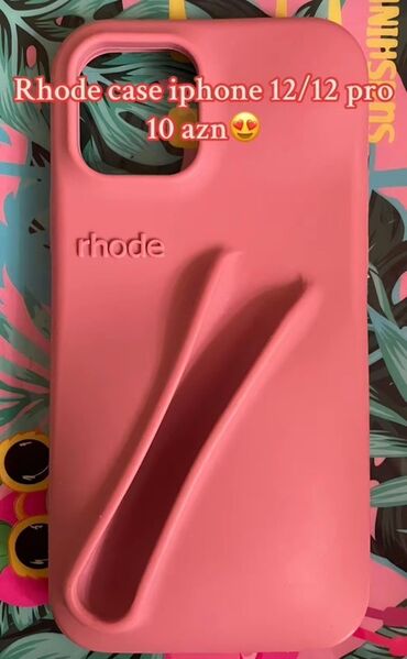 çakma iphone: Rhode brendinə məxsus, çəhrayı rəngdə silikon keys. Bu keys xüsusi