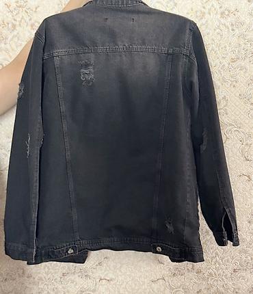 palt: Qara cins pencəklər - Model: klassik denim gödəkcə, düyməli ön hissə — 3