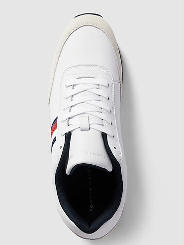 brend ayaqqabılar: Tommy Hilfiger kişi krossovkaları – retro qaçış tərzində klassik ağ — 3