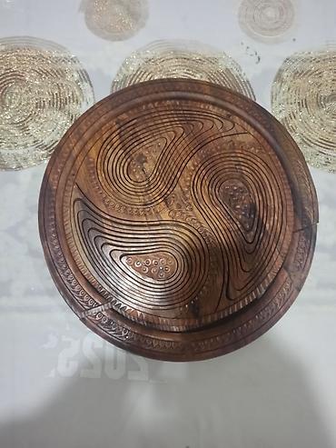 Ağacdan hazırlanmış Səbət (Əl işi) - Material: tamamilə bərk ağacdan