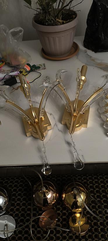 Люстры: Набор светильников в классическом стиле, золото/кристалл Состав: - — 5