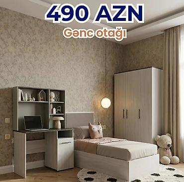 usaq ucun metbex mebeli: Gənc otağı dəsti – 490 AZN Komplektə daxildir: - Tək nəfərlik çarpayı — 1