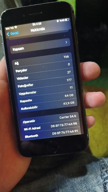 Apple iPhone: IPhone 8, 64 GB, Qara, Qırıq, Barmaq izi, Simsiz şarj — 4