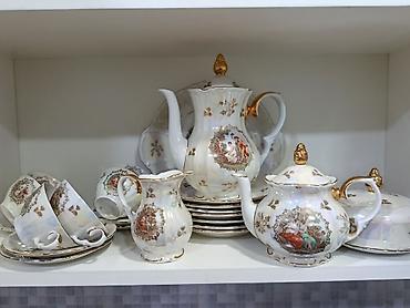 Çay dəsti, rəng - Ağ, Farfor