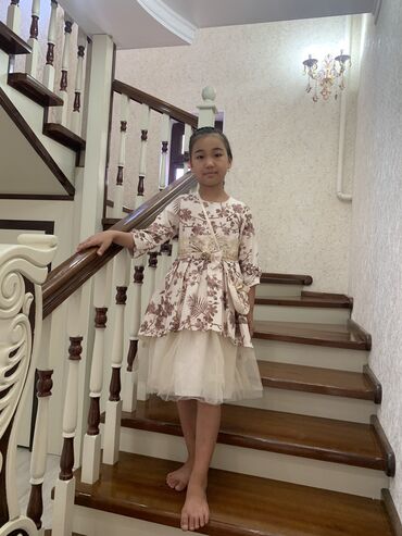 бальное платье для девочки: Детское платье, цвет - Бежевый