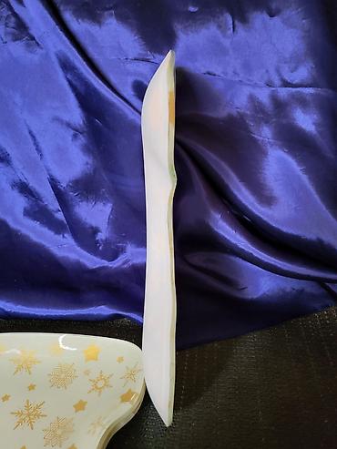 Kuhinjski setovi: Tanjiri vintaz stakleni praznicni. Stakleni tanjiri za posluzenja — 14