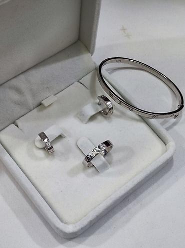 Серебряные наборы украшений: Серебряный Набор+ браслет Карьтие Дизайн Италия Серебро 925 пробы — 2