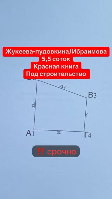 коммерческое помещение аренда: 5 соток, Бизнес үчүн, Кызыл китеп