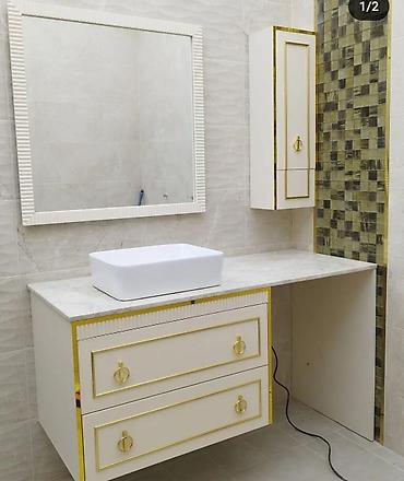 Dolablar: Hamam üçün moydadır və güzgü dəstləri – fərqli dizayn variantları — 10