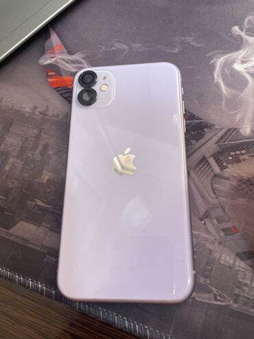 Apple iPhone: IPhone 11, Б/у, 64 ГБ, Matte Silver, Защитное стекло, Чехол, 78 %