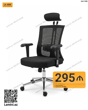 Ofis mebeli: - Məhsul: Ofis kreslosu (Kod: 12288) - Rəng: Qara - Material — 1