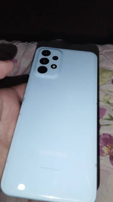 телефон а23: Samsung Galaxy A23, Б/у, 128 ГБ, цвет - Голубой, 2 SIM