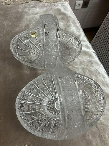 Xrustal konfet qabi, original, yenidir