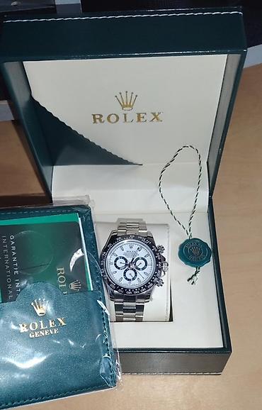 Qol saatları: Rolex Cosmograph Daytona (ağ siferblat, qara bezel). Barter yada — 2