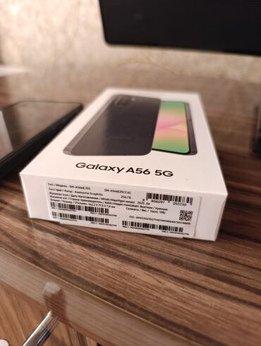tab a9: Samsung Galaxy A56, Жаңы, 256 ГБ, түсү - Кара, 2 SIM, eSIM