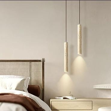 smart light: Подвесной светильник из жёлтого травертина - Материалы: натуральный — 3
