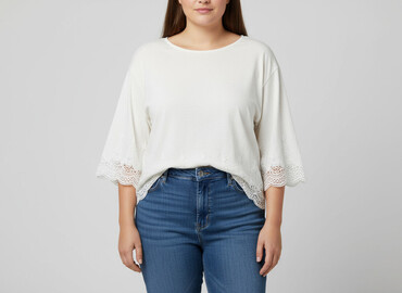 bluzki z głębokim dekoltem plus size: Жіноча блуза, розмір 3XL