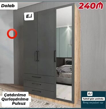 Uşaq və gənc otağı üçün dəstlər: Yeni, Açılan, 3 qapılı Düz dolab, Qarderob, paltar dolabı