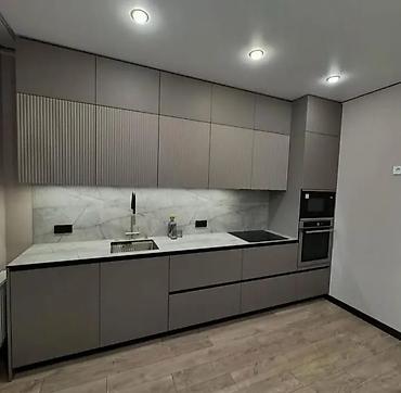 Sifarişlə mətbəx mebeli: Sifarişlə mətbəx dəsti, Özü çəkən petlələr, Mat laminat, Kredit yoxdur, Pulsuz çatdırılma — 11