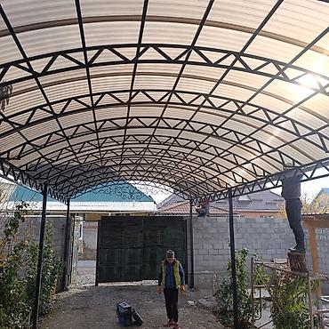 Сварка: Навес жазайбыз каркас (металл)только Россия покрытие профнастил Жана — 15