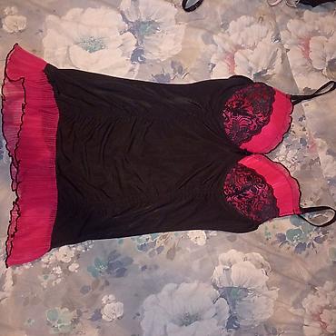 Bodi: Set ženske donje garderobe – čipka i til, crna sa detaljima u pink — 5