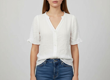przezroczyste tkanina bawełniane na bluzki: Women's blouse, size S