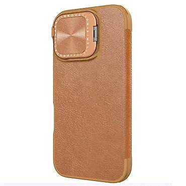 Maske i futrole za telefone: Maska Nillkin Qin Prop za iPhone 16 6.1 braon. Kataloški broj: 216353 — 5
