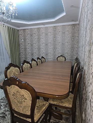 стол стул сатылат: Конок бөлмөсү үчүн үстөл жана отургуч, Колдонулган, Өзү алып кетүү, түсү - Күрөң — 1